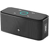 DOSS Touch Wireless Bluetooth V4.0 Portable Speaker with HD Sound and Bass, 12H Playtime, Built-in Mic, Portable Wireless Speaker for iPhone, Samsung (Black)