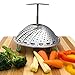 Kitchen Deluxe Vegetable Steamer Basket - With Extendable Handle - Large - Fits Instant Pot Pressure Cooker 5, 6 Qt & 8 Quart - 100% Stainless Steel - Accessories Include eBook + Peeler | For Instapot