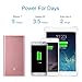 Power Bank 15000mAh, iXCC Portable Charger Ultra High Capacity External Battery Pack with ChargeWise Tech 2.4 Max Maximum Dual Ports Speed Charging for iPhone, iPad, Samsung Galaxy - Pink