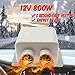 MASO 12V 800W Car Heater Kit, High Power 5 Second Fast Heating Defrost for Automobile Windscreen Winter