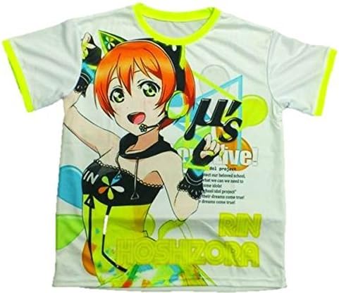 Love Live! LoveLive ƒÊ's white T-shirt L size cyber Hen starry sky Rin