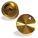 Riverstone Audio - Pair (2 PCS, Gold-Color) Potentiometer Knobs - Solid Aluminum - 25mm Dia.x15mm Height, Volume Control Knob, Amplifier, Electric Guitar, Finish Gold, Fits 6.0 mm Shaft