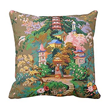 Antique Chinoiserie Design Pagoda R814d8edbc37b470d80756f05a9e08dba I5f0b 8byvr Pillow Case
