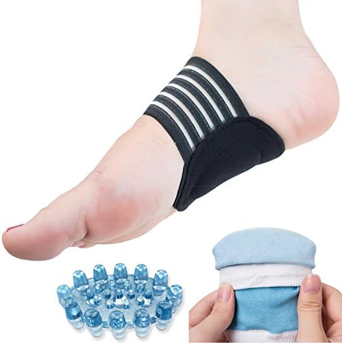 FOOTLOSOPHY 5-Piece Plantar Fasciitis Heel Socks, Arch Support and Foot Massager Kit for Men and Women