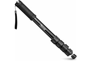 Acuvar 62 Inch Camera Monopod – Lightweight 4-Section Aluminum Monopod with Safety Strap for DSLR, Mirrorless & Video Cameras