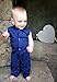 L'ovedbaby Unisex-Baby Organic Sleeveless Overall, Navy, 3/6 Months