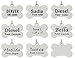 io tags Double Sided Laser Etched Stainless Steel Pet ID Tag for Dog Engraved and Personalized Bone Shape (Hearts)