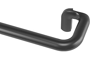 Umbra Twilight Curtain Rod Set – Wrap Around Design Ideal for Blackout or Room Darkening Panels, 30 to 84 Inches, Black