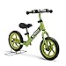 ENKEEO 12 Sport Balance Bike No Pedal Walking Bicycle with Carbon Steel Frame, Adjustable Handlebar and Seat, 110lbs Capacity for Ages 2 to 6 Years Old, Green