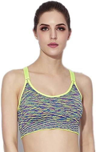 Women's Adjustable Straps Altheletic Sports Yoga Bra (Green, M)