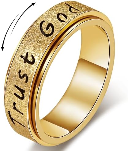 Amazon.com: LuckyAmor Fidget Spinner Ring for Women - THIS TOO