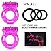 VIARDEJI® Vibrating Cock Ring Sex Toys – 2 Penis Rings w. Clit Stimulator & 1 Cock Ring for Better Stronger Erection - Large