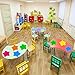 Tatuo 10 Pieces Colorful 11.8 Inch Star Shape Dry Erase Circles White Board Marker Removable Vinyl Dot Wall Decal Stickers for Drills and Training School Teaching Progress