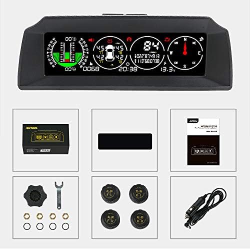 Autool X91 Car Hud 3 In 1 Tpms Gpsスマートカーヘッドアップディスプレイ オンボードスロープメーターデジタルメーターアラーム速度 高度 方向 スロープ 時間 12vディーゼルおよびガソリン車の電圧