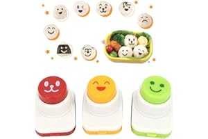 Angoily 3Pcs DIY Sushi Tool Seaweed Nori Punch Embossing Device Smile Face Rice Ball Roll Musubi Oshizushi Mold Sushi Making 