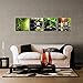 YPY Paintings Bamboo Green Pictures with SPA Zen Stone Candles Flower Print on Canvas Wall Art for Home Décor Bathroom Living Room Bedroom 12inchx12inchx4pcs