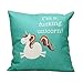 Home Decor Cotton Linen Pillow Shams Square Unique Printed Farnhouse Decorative Unicorn Pattern Pillow Covers Sofa Throw Pillow Case Cushion Cover 18 x 18 Inches,Funny Unicorn Gifts