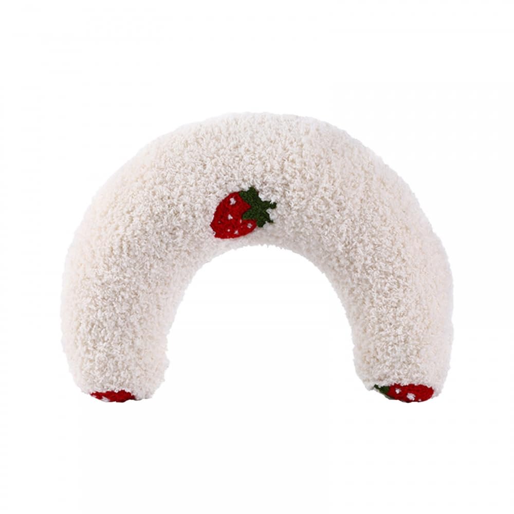 DONGKER Cat Sleeping Plush Pillow,Curved Soft Pet Soothing Toy, Soft Fluffy U-shaped Pillow for Cats Small Dogs Puppy Sleeping Resting Playing