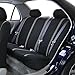 FH Group Automotive Seat Covers Trendy Corduroy Bucket Full Set with Gift- Universal Fit for Cars Trucks and SUVs (Black/Gray) FB032115