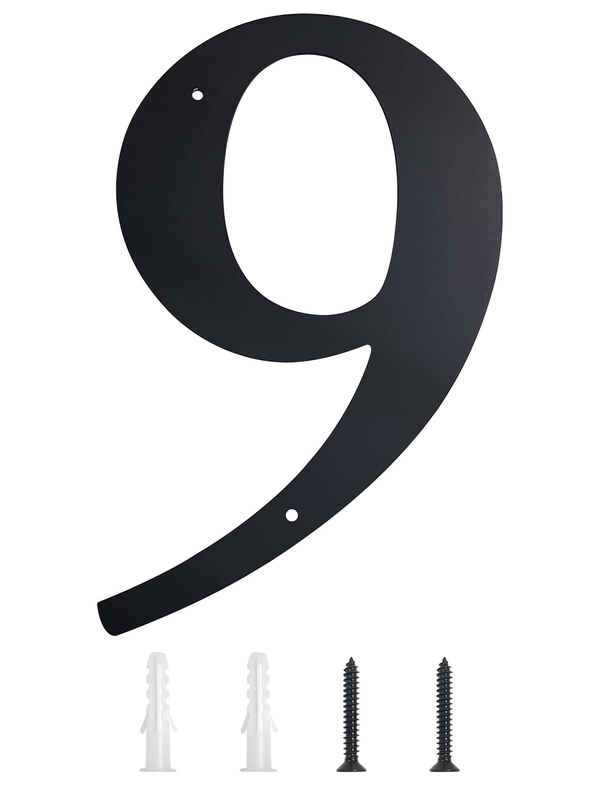 11 Inch Super Large House Numbers, Modern Address Numbers Elegant Black Finish Numbers Solid Metal House Sign for Door Plate for Home Gate Building Store Mailbox (9)