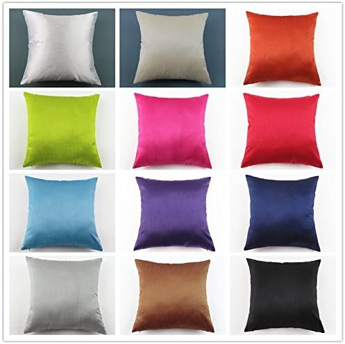 Jusefu Faux Silk Soft And Cozy Throw Pillow Cases/Cushion Cover For Hair And Skin Beauty And Sleep, Indoors and Outdoors,12 colors 10 size choose,Orange,30X45CM