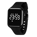 A ALPS Kids Watches for Girls Boys Digital Sport Watch with Step Counter Pedometer Vibration Alarm Clock, No App Waterproof Fitness Tracker Kids Watch Boys Girls Teens Students Ages 5-16
