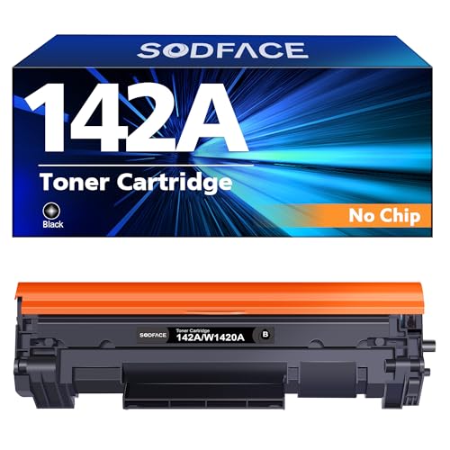 SODFACE 142A 142X Toner Compatible avec HP 142A 142X W1420A W1420X Noir pour HP Laserjet MFP M140W Toner M110W M140WE M110WE M139W M139WE (Pas de Puce, 1 pièce)