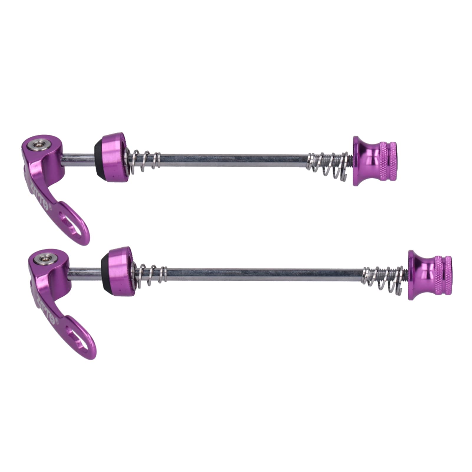 Akozon 2pcs Road, Quick Release Skewers Mountain Bike Flower Bicycle Vehicle Quick Release Bike Front Rear Skewer AccessoryPurple (Purple)
