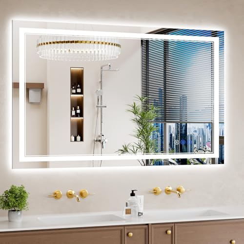 WISSMIELS LED Bathroom Mirror 30x48 Inch