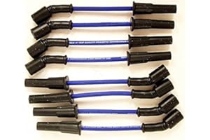 B&B MANUFACTURING Fits GM LS Engines 4.8L 5.3L 5.7L 6.0L 6.2L 7.0L V8 98-14 8 mm Blue Platinum Class Spark Plug Wire Set 48314 FOR USE WITH ROUND COILS ONLY