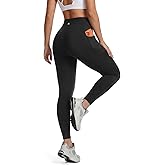 Workout Leggings with Pockets for Women - High Waist Tummy Control Yoga Pants, Supportive Compression Sculpting Leggings