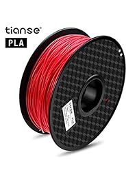TIANSE Rojo PLA Filamento de impresora 3d, bobina de 1 kg, 1,75 mm, precisión dimensional +  0,03 mm