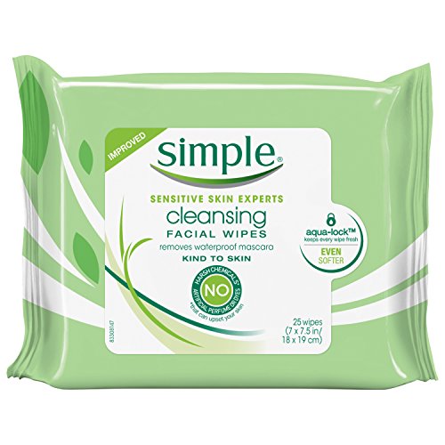 Simple Kind to Skin Facial Wipes, Cleansing, 25 count