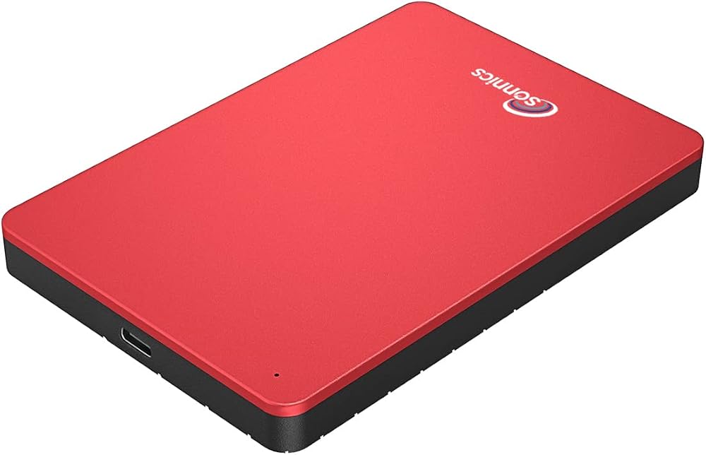 Sonnics 2TB Red External Portable Hard Drive USB 3.1 Type C for PC Mac PS4 Xbox