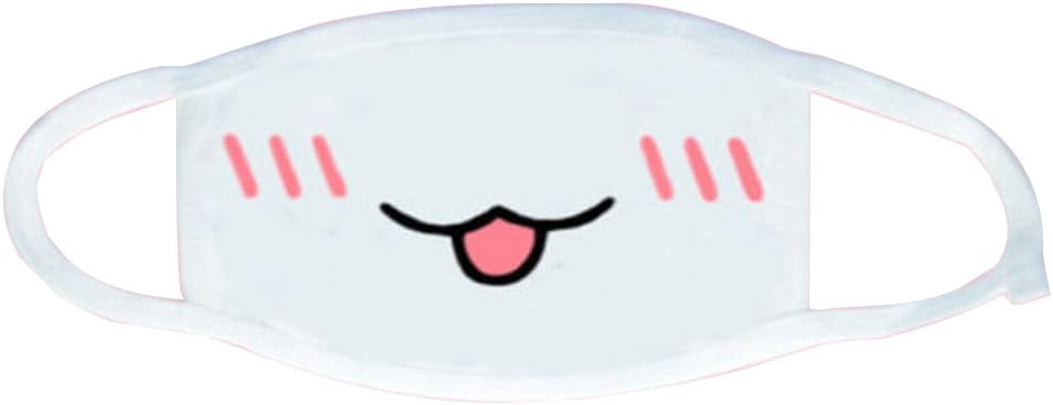 SZTARA White Anti-Dust Cute Anime Cotton Mouth-muffle Kawaii Face Mask Emoticon Kaomoji Fashion Mask