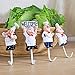 Astra Gourmet Pack of 4 Resin French Chef Figurine Wall Hooks Decorative Cook Wall Mount Rack Hook Hanger(Assorted Style)
