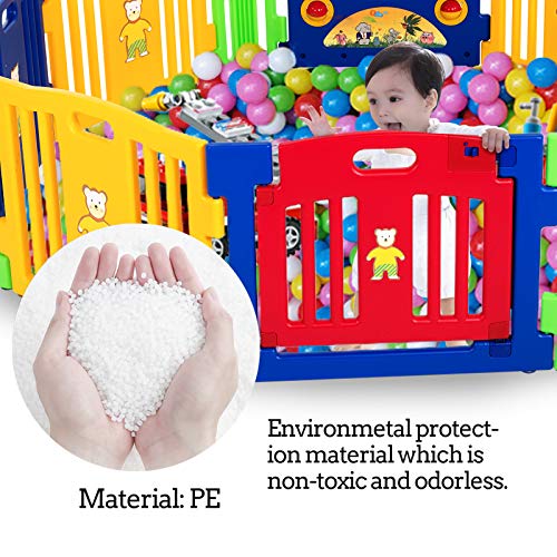 image for Uenjoy Baby Playpen 8+4 Panel Adjustable Kids Safety Activity Center P