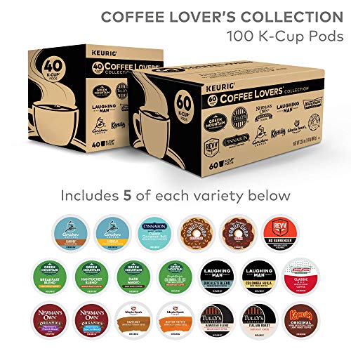 Ang iba't ibang Pack ng Koleksyon ng Kape ng Keurig Coffee Lovers, Single Serve K-Cup Pods, Tugma sa lahat ng Keurig 1.0 / Classic, 2.0 at K-Caf&eacute; Coffee Makers, 100 Bilang