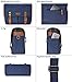 Canvas Camera Bag ZLYC Leather Trim Camera Case Waterproof DSLR Pouch Vintage Laptop Messenger Shoulder Purse for Women Men, Blue