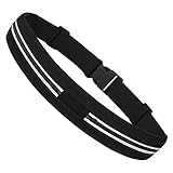 Rioa Waterproof Exercise Runners Belt with Expandable Storage Pocket, Lightweight & Durable Runners Belt Holds all IPhones + Accessories, Fitness Workout Belt for Both Men and Women (2 pockets)