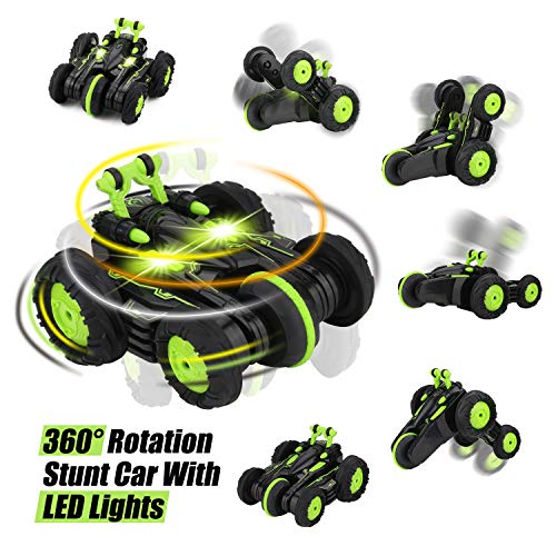 Remote Control Car, BBLIKE 2.4GHz 4WD Stunt Car 360° Spins & Flips Off-Road Racing Car for 5 Years Old Boys & Girls