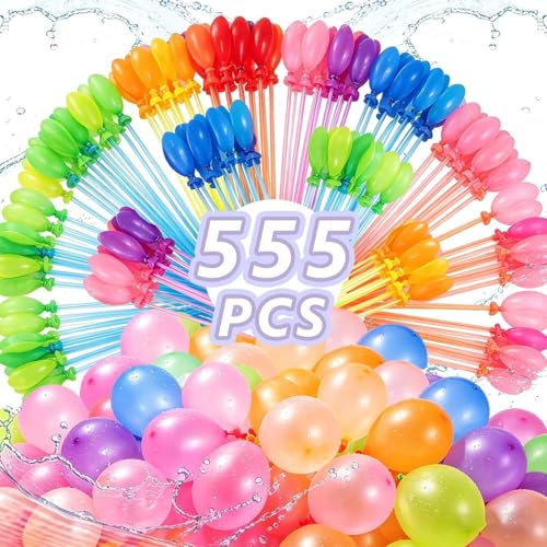 POP lina 555 Pcs Water Balloons Self Sealing Multicolor Water Balloons for Adult Summer Water Games Beach Party