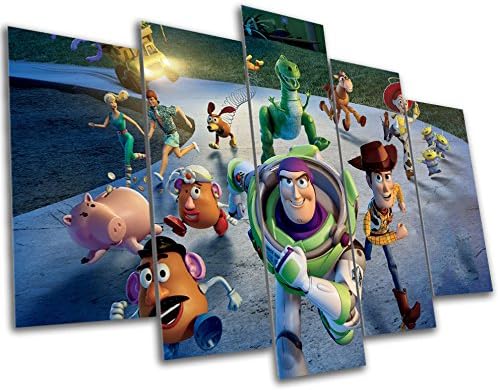 Toy Story 3 Movie Canvas Print - 5 Panel Canvas - Multi Panel Wall Art - Framed Ready To Hang
