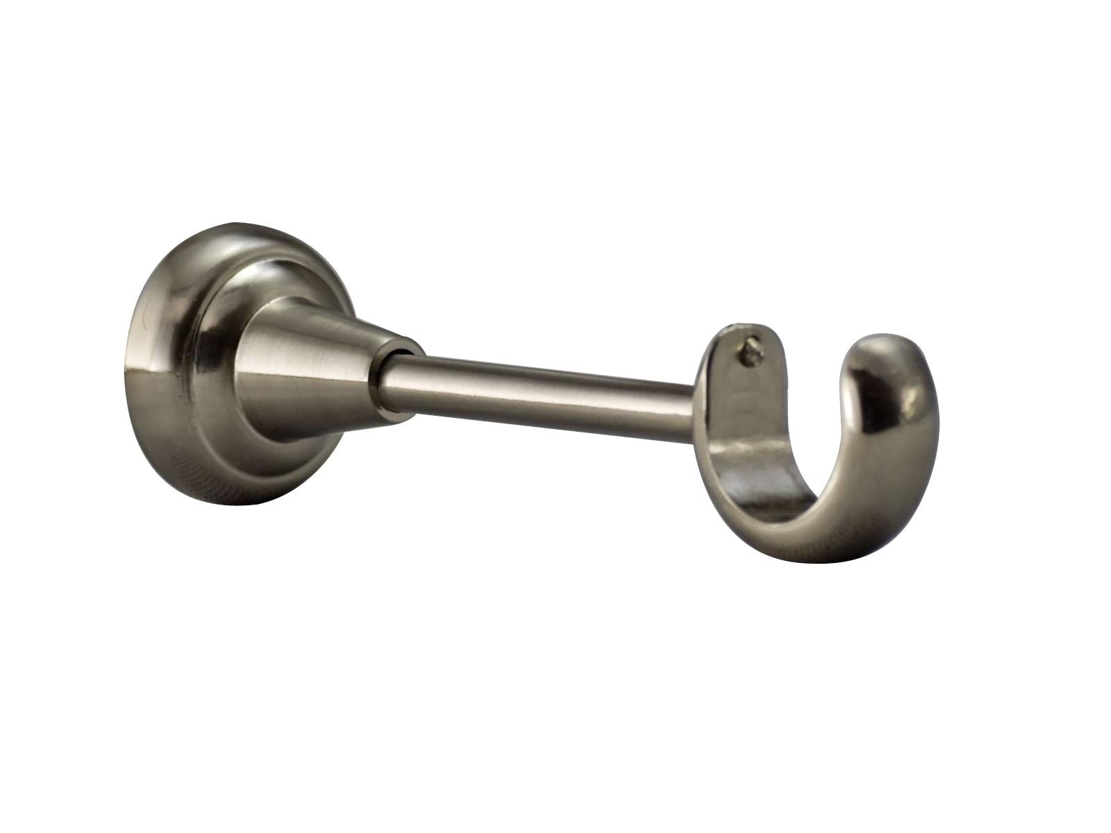 Your Home Online Designer Curtain Pole Bracket Holder 28mm Metal Black Silver Brass (Brushed Chrome)