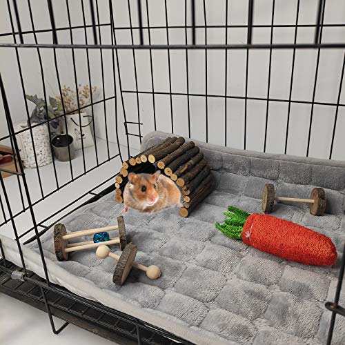 kathson Guinea Pig Fleece Cage Liners, 6 Pack Washable Small Animals Bedding Pee Pads Reusable