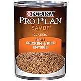 Purina Pro Plan Pate Wet Dog Food, SAVOR Chicken & Rice Entree - (12) 13 oz. Cans