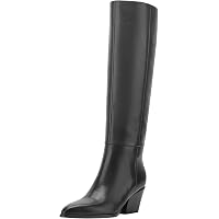 Amazon.com | Marc Fisher LTD Women's Lannie Boot, Black Leather 001, 5