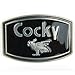 Senmi Cocky Pewter Die Cast Black Belt Buckles-with Senmi Box Gift Wrapped
