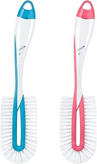 NUK 10256372 Flaschenbürste Twist für die gründliche und schonende Reinigung von Babyflaschen inklusive Saugerbürste, Farbe nicht frei wählbar, 1 Stück
