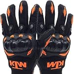 FAS Men’s Cotton Full Gloves for KTM Bike Riding (Multicolour, Free Size)